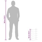 vidaXL Porte-serviette Blanc 24x12x48 cm Acier