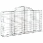 vidaXL Paniers à gabions arqués 25 Pièces 200x30x100/120 cm Fer galvanisé