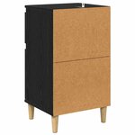 vidaXL Cabinet de chevet avec tiroir 2 Pièces Chêne noir 40 x 35 x 70 cm