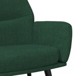 vidaXL Fauteuil inclinable Vert foncé Tissu