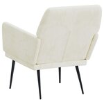 vidaXL Fauteuil Crème 62x79x79 cm Velours