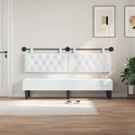 vidaXL Tête de lit suspendue Blanc Tissu