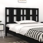 vidaXL Tête de lit Noir 145 5x4x100 cm Bois massif de pin