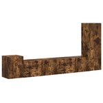 vidaXL Ensemble meuble TV 3 Pièces Chêne fumé Bois d'ingénierie