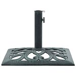 vidaXL Socle de parasol vert 12 kg 49 cm fonte