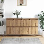 vidaXL Buffets 2 Pièces chêne artisanal 120 x 35 x 70 cm
