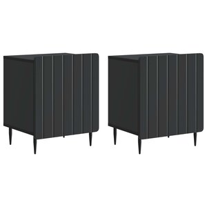 vidaXL Cabinet de chevet 2 Pièces Noir 43 x 34 5 x 52 cm