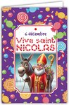 Carte Vive Saint Nicolas Bonne fête avec Enveloppe