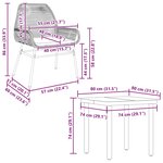 vidaXL Ensemble à manger de jardin et coussins 5 Pièces noir rotin verre