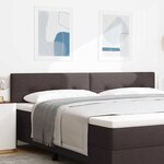vidaXL Tête de Lit LED avec tête de lit Marron foncé 200 cm tissu