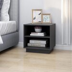 vidaXL Tables de chevet 2 Pièces Gris 40x34x40 cm Bois de pin solide