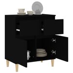 vidaXL Buffet Noir 60x35x70 cm Bois d'ingénierie