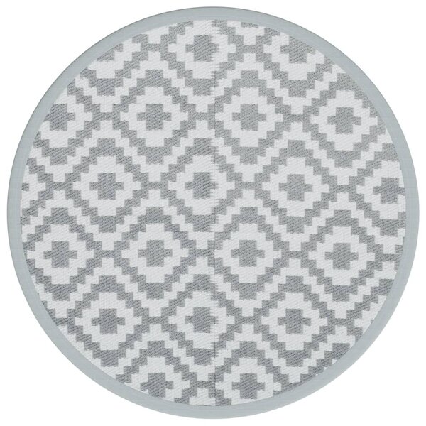 vidaXL Tapis d'extérieur gris Ø160 cm PP