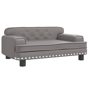 vidaXL Canapé pour enfants gris 70x45x30 cm similicuir