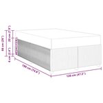 vidaXL Cadre de lit Autre Marron foncé 120 x 190 cm tissu