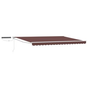 vidaXL Auvent rétractable électrique Marron et blanc 4 5 × 3 m