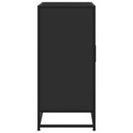vidaXL Buffet noir 68x35x76 cm bois d'ingénierie et métal