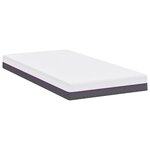 vidaXL Matelas Blanc et Gris 100 x 200 cm Mousse à Mémoire