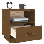 vidaXL Table de chevet Marron miel 40x34x45 cm Bois de pin massif
