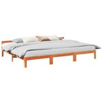 VidaXL Cadre de lit familial sans matelas marron ciré 240x200 cm
