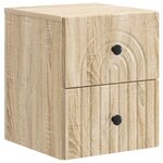 vidaXL Cabinet de chevet mural Chêne Sonoma 33 x 34 5 x 40 cm