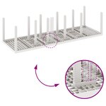 Ensemble de salle à manger de jardin vidaXL 11 pièces blanc en poly rattan