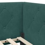 vidaXL Cadre de lit d'angle Vert foncé 100 x 200 cm Velours