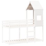 vidaXL Toit de lit pour enfants blanc 55x99x139 5cm bois de pin massif