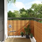 vidaXL Paravent de balcon marron clair 400x80 cm résine tressée