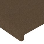 vidaXL Tête de lit à LED Marron foncé 90x5x118/128 cm Tissu