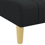 vidaXL Canapé-lit en forme de L noir 255x140x70 cm tissu