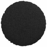 vidaXL Coussins de siège 2 Pièces Noir Ø30 x 13 cm tissu
