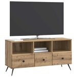 vidaXL Meuble TV 102 x 34 5 x 50 cm Chêne artisanal Bois d'ingénierie
