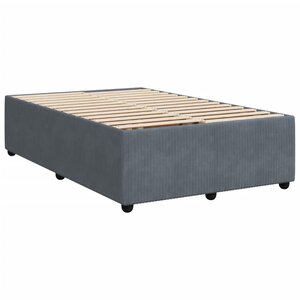 vidaXL Cadre de lit Gris foncé 120x200 cm Velours