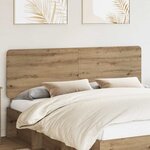 vidaXL Tête de lit Chêne artisanal 180 cm Bois d'ingénierie