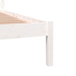 vidaXL Cadre de lit sans matelas bois de pin massif 140x190 cm blanc