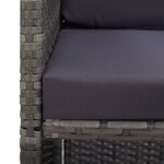 vidaXL Salon de jardin 9 Pièces avec coussins Résine tressée Anthracite