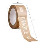 Pack and Move - Lot 12 rouleaux ruban adhésif kraft "Fragile" pour emballage et déménagement - 50 m - Qualité Premium
