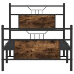 vidaXL Cadre de lit sans matelas chêne fumé 90x200cm bois d'ingénierie