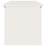 vidaXL Boîte de Rangement Extérieure Blanc 80 x 50 5 x 50 cm Acier