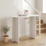 vidaXL Table console avec stockage Blanc brillant 100 x 39 5 x 75 cm