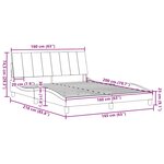 vidaXL Cadre de lit sans matelas noir 160x200 cm tissu