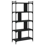 vidaXL Bibliothèque 5 niveaux noir 76x32x158 cm bois d'ingénierie