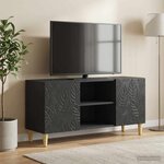 vidaXL Meuble TV 102 x 34 5 x 50 cm Noir Bois d'ingénierie