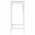 vidaXL Table de bar blanc 50x50x110 cm bois massif de pin