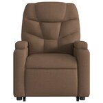 vidaXL Fauteuil inclinable de massage électrique Marron Tissu