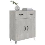 vidaXL Buffet gris béton 69 5x34x90 cm bois d'ingénierie