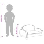 vidaXL Canapé pour enfants gris foncé 50x40x30 cm tissu