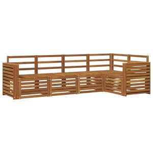 vidaXL Ensemble de canapé d'angle 5 Pièces Naturel Bois d'Acacia Massif