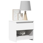 vidaXL Table de chevet Blanc 40x30x39 cm Aggloméré